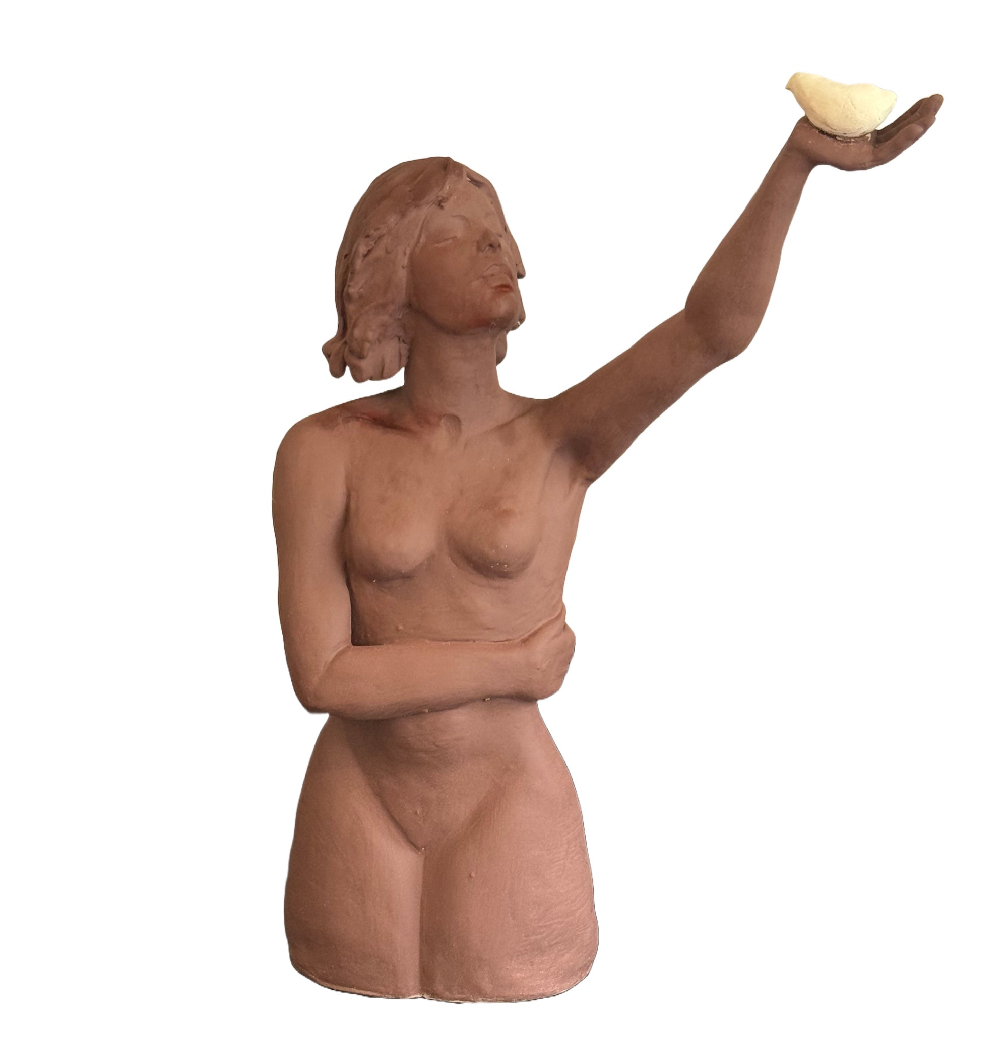 Bird lady 3 Terracotta